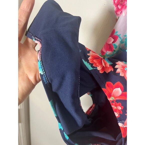 Johny Was Floral Tank Swim XL One Piece Japer Tropical Resort Vacation Preppy - Picture 9 of 15